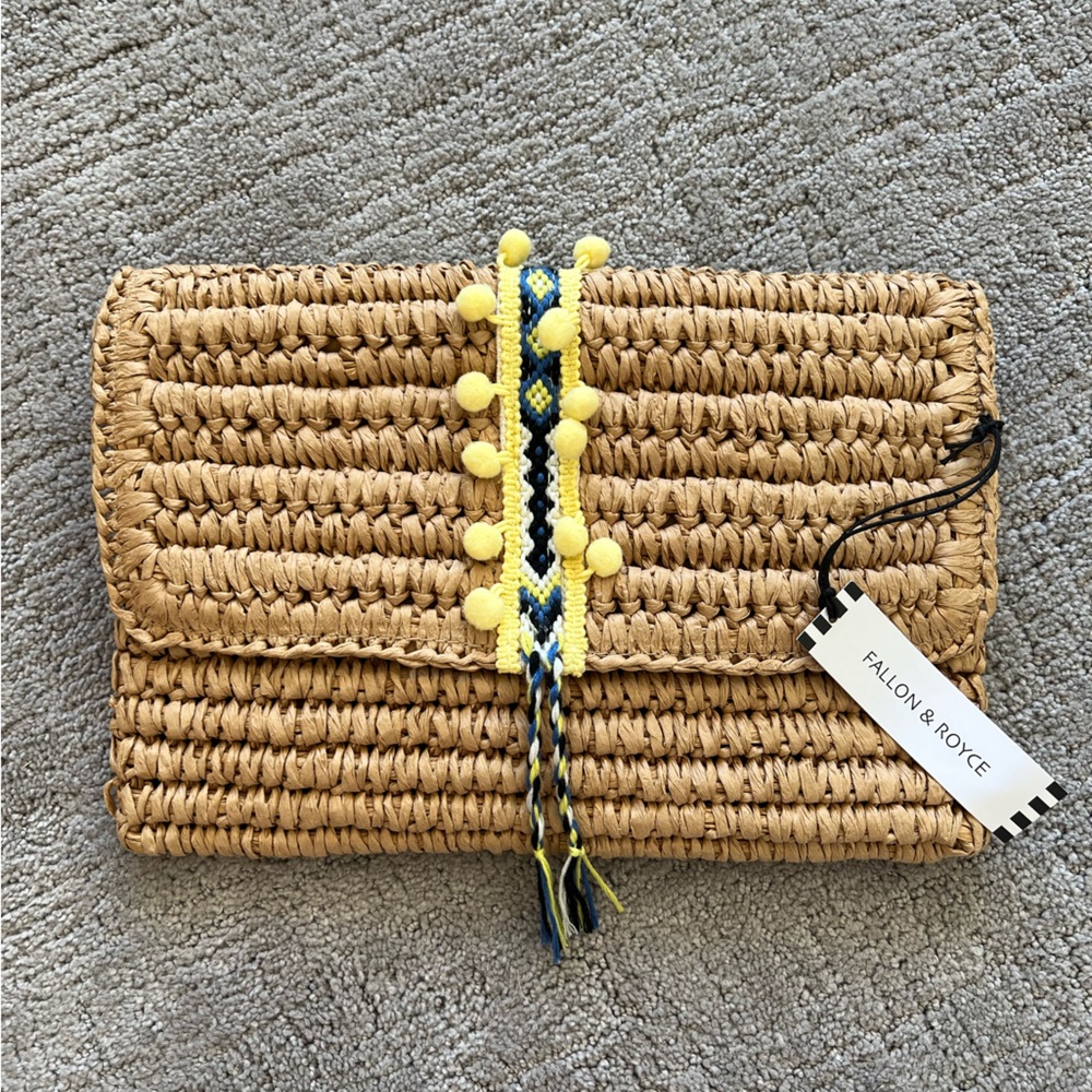 Fallon & Royce Rafia Clutch